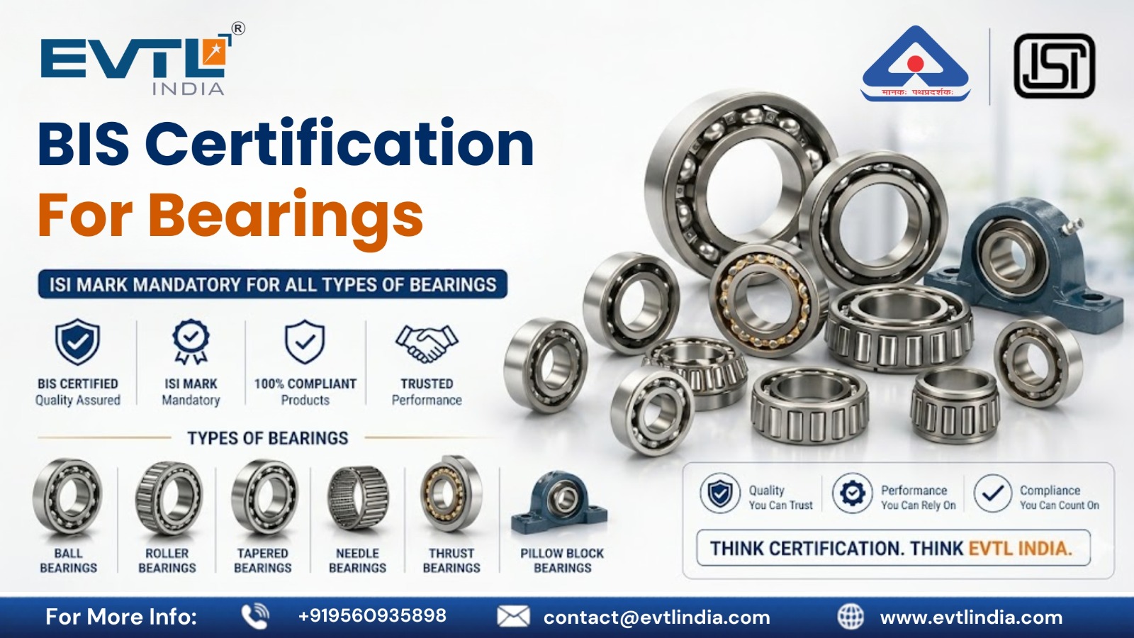BIS Certification for Bearings in India: Process, Cost, IS Standards & ISI Mark