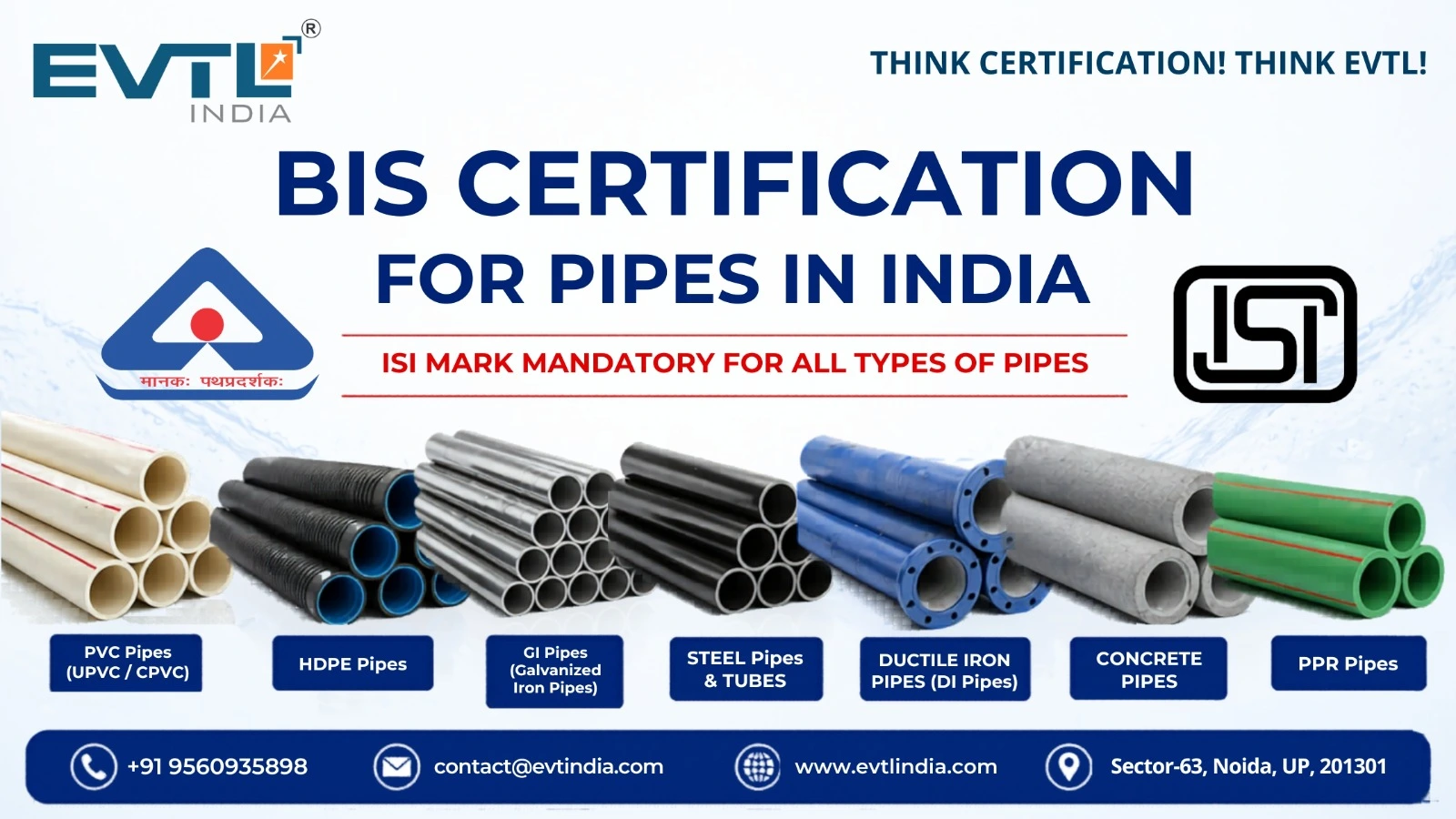BIS Certification For Pipes in India