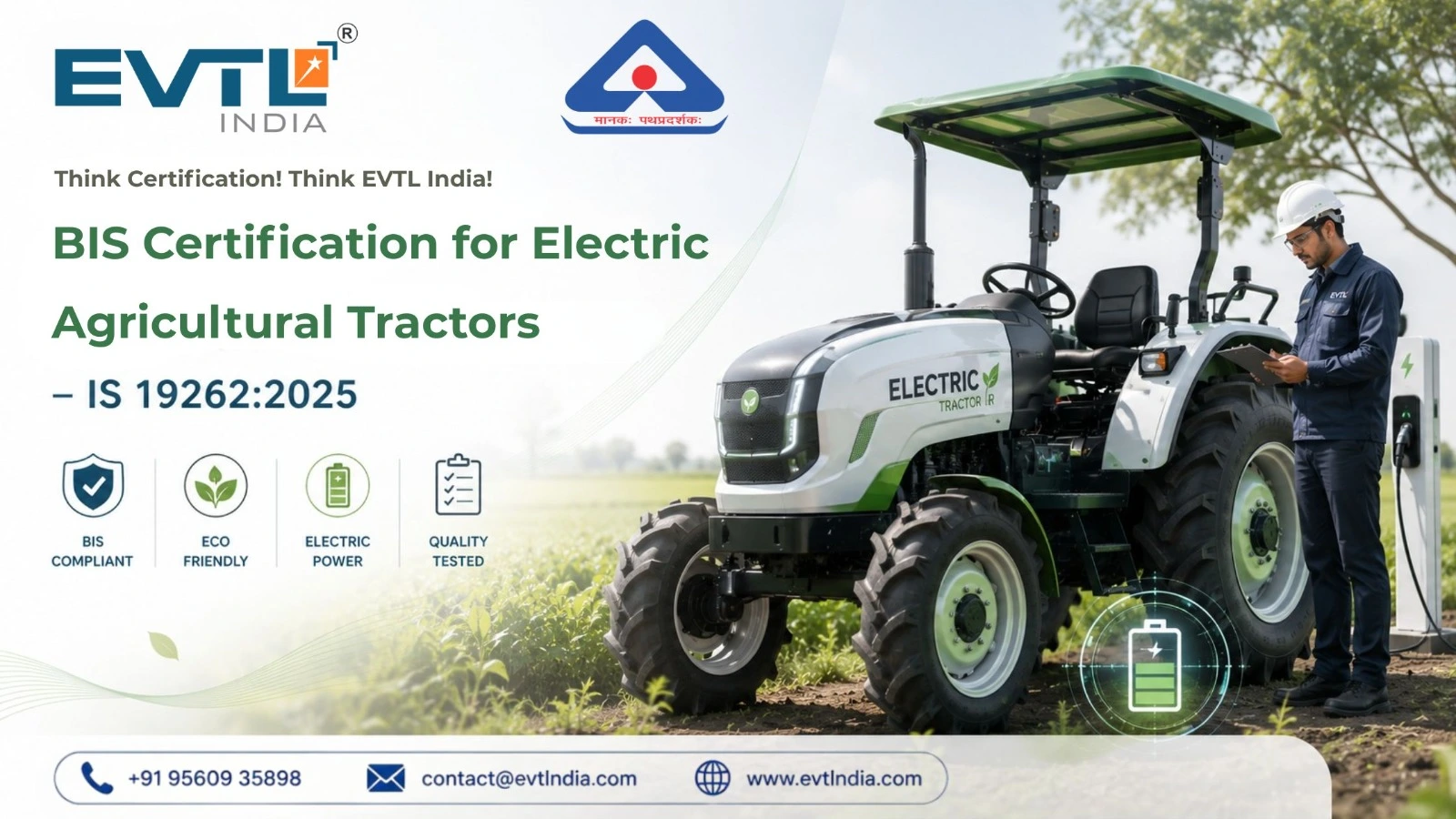 BIS Certification for Electric Agricultural Tractors IS 19262:2025