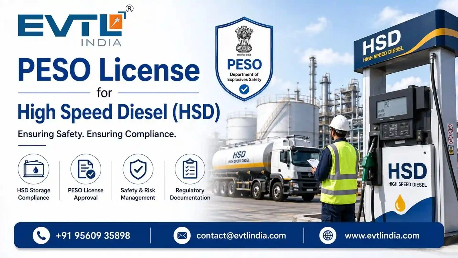 PESO License for High Speed Diesel (HSD)