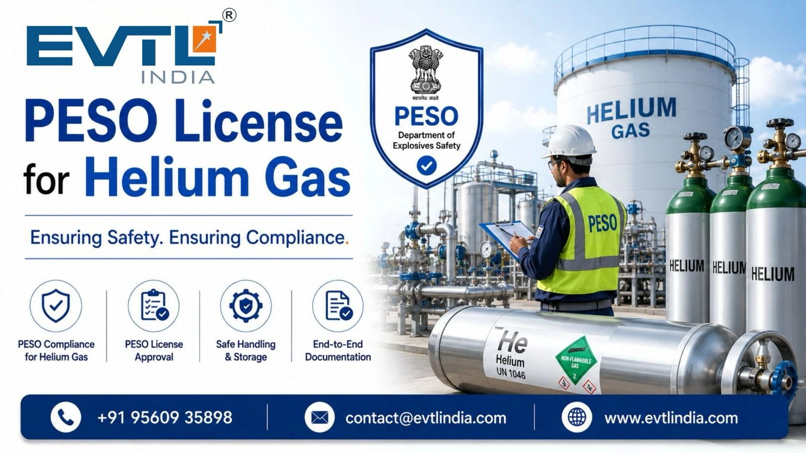 PESO License for Helium Gas