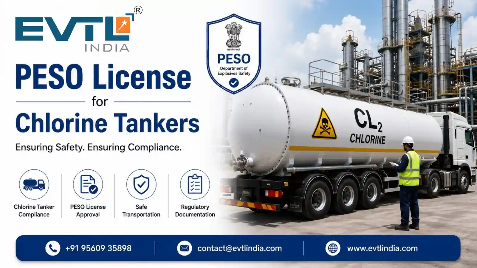 PESO License for Chlorine Tankers