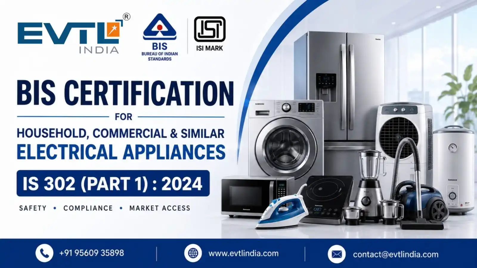 BIS Certification for Electrical Home Appliances IS 302 (Part 1) : 2024