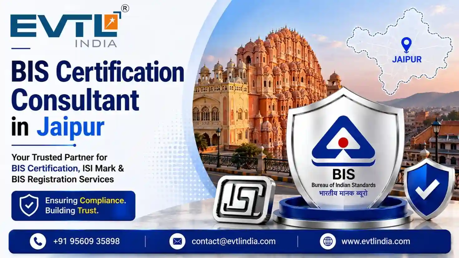 Top BIS Certification Consultant in Jaipur – EVTL India