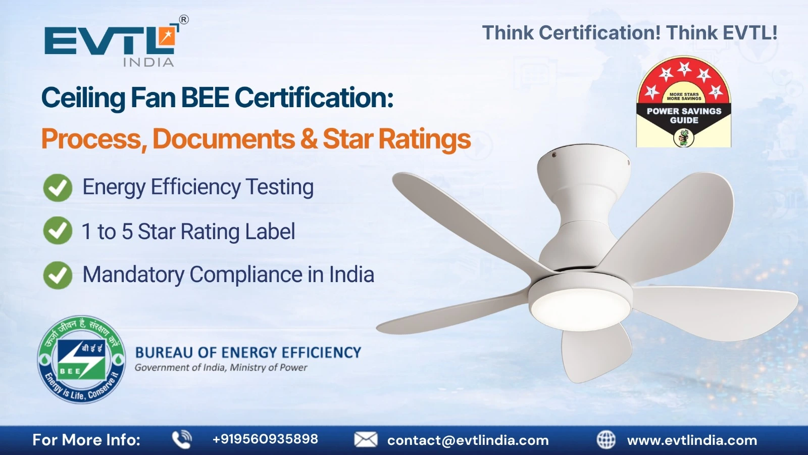 Ceiling Fan BEE Certification: Process, Documents & Star Ratings