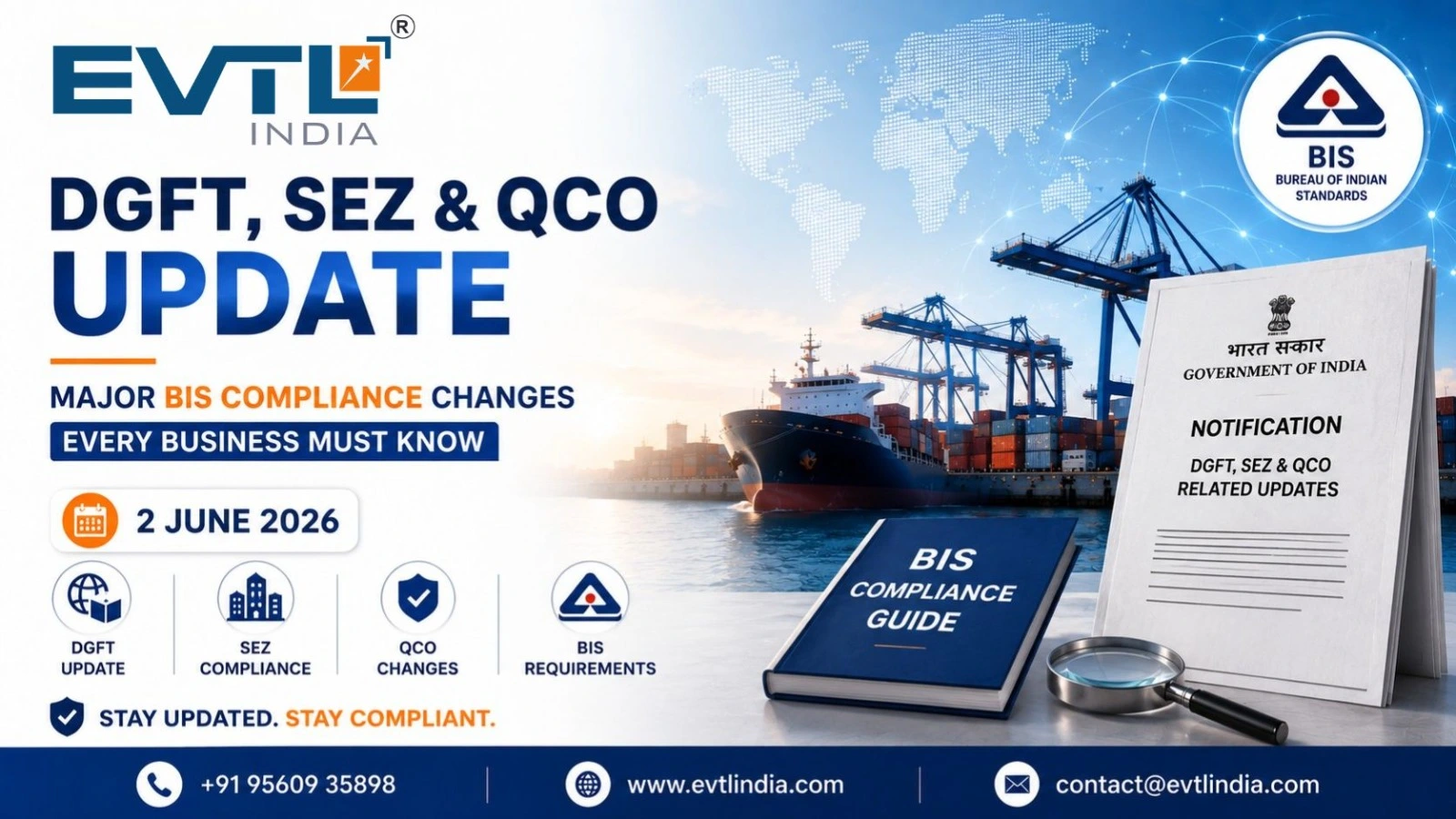 DGFT, SEZ & QCO Update (2 June 2026): Major BIS Compliance Changes Every Business Must Know